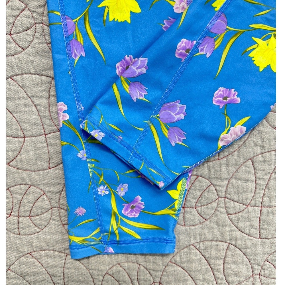Fabletics Oasis PureLuxe Blue Floral Daffodil Dream / Women's XL - Picture 4 of 4